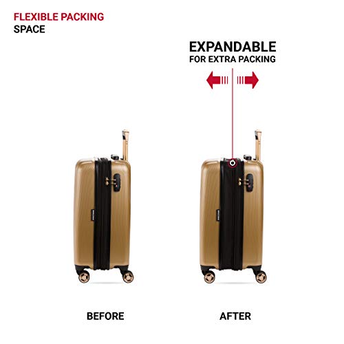 Gunmetal Expandable Hardside Luggage with Spinner Wheels and TSA Lock, Carry-On 19-Inch A864961