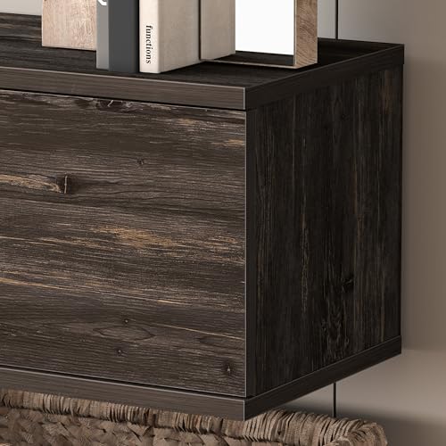 Black Oak Floating TV Stand A5682