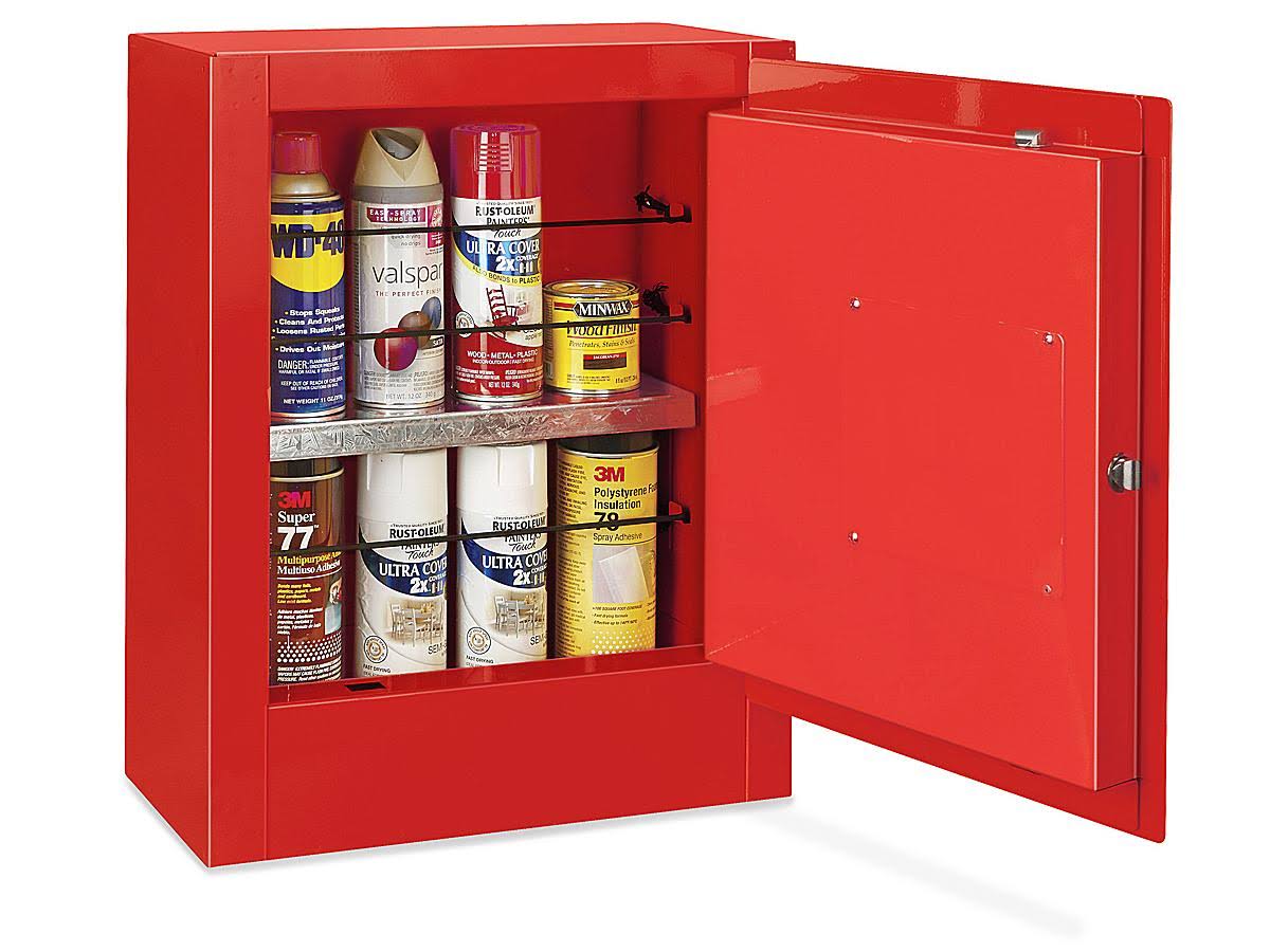 Red Manual Doors Flammable Storage Cabinet E386685