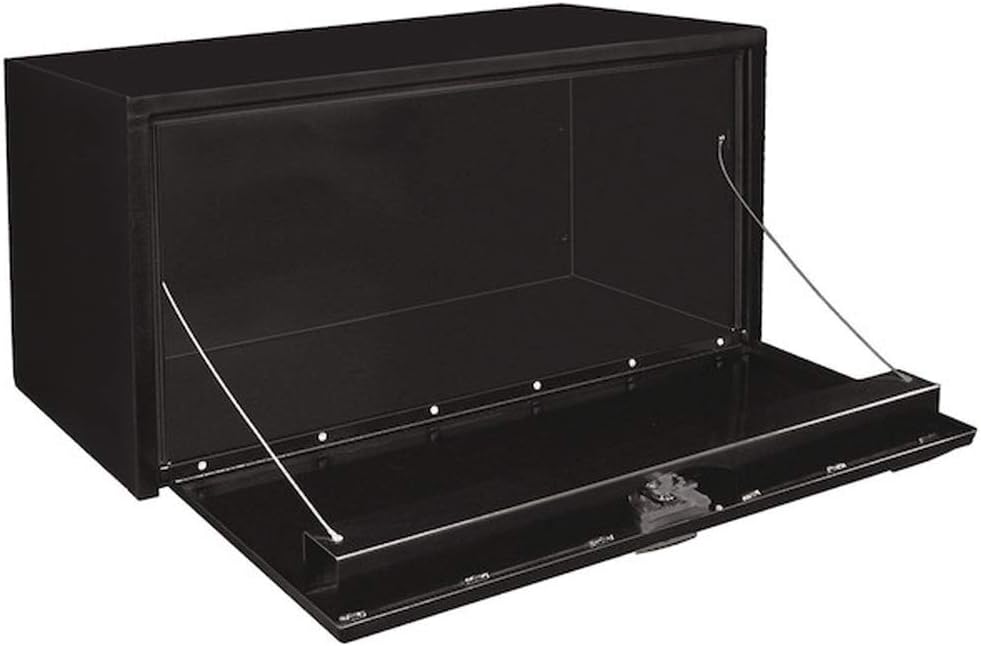 Black Steel Underbody Truck Box with T-Handle Latch I36069