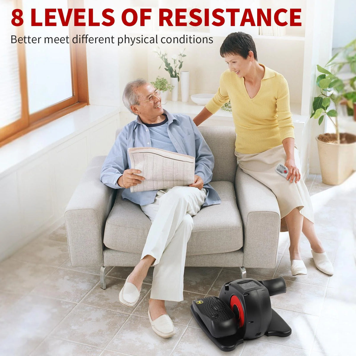 Electric Elliptical Machine with Built in Display Monitor F949591