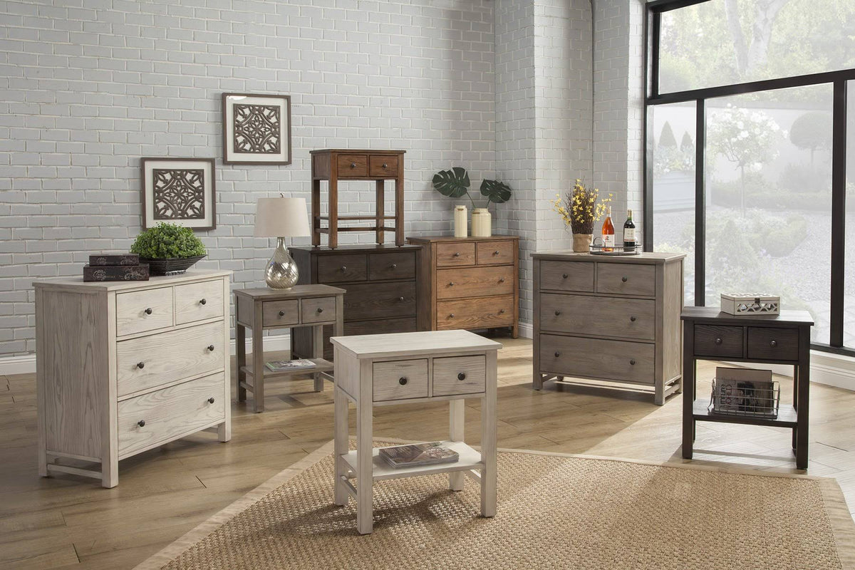 Natural Gray Wood 4 Drawer Accent Chest R8989