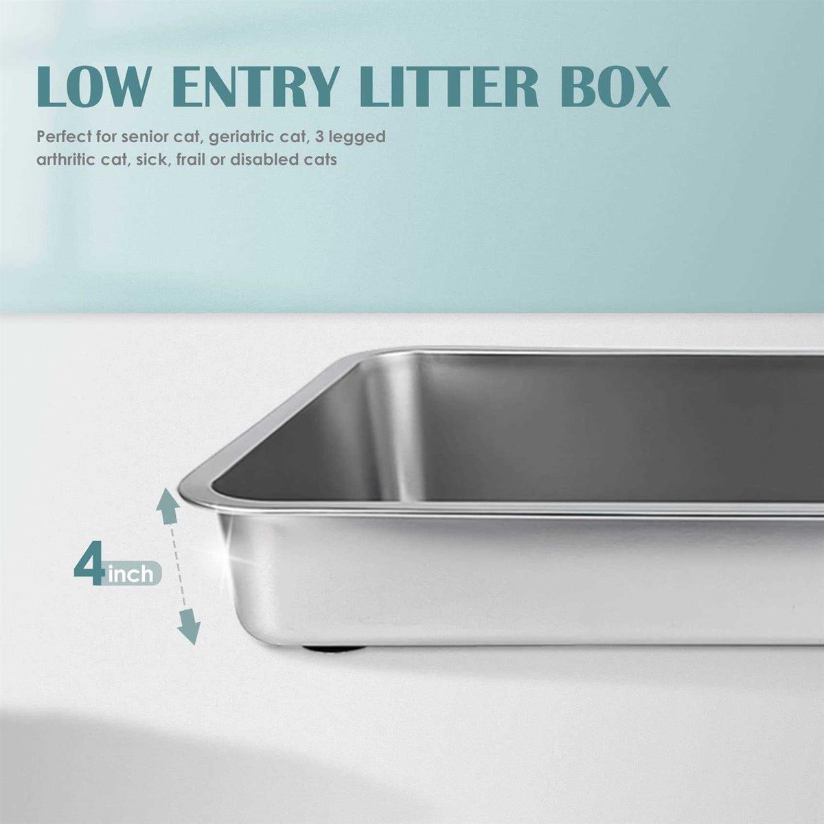 Stainless Steel Cat Litter Box J384