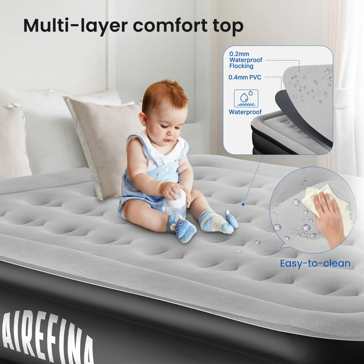 Queen Air Mattress with Built-in Electric Pump L34892