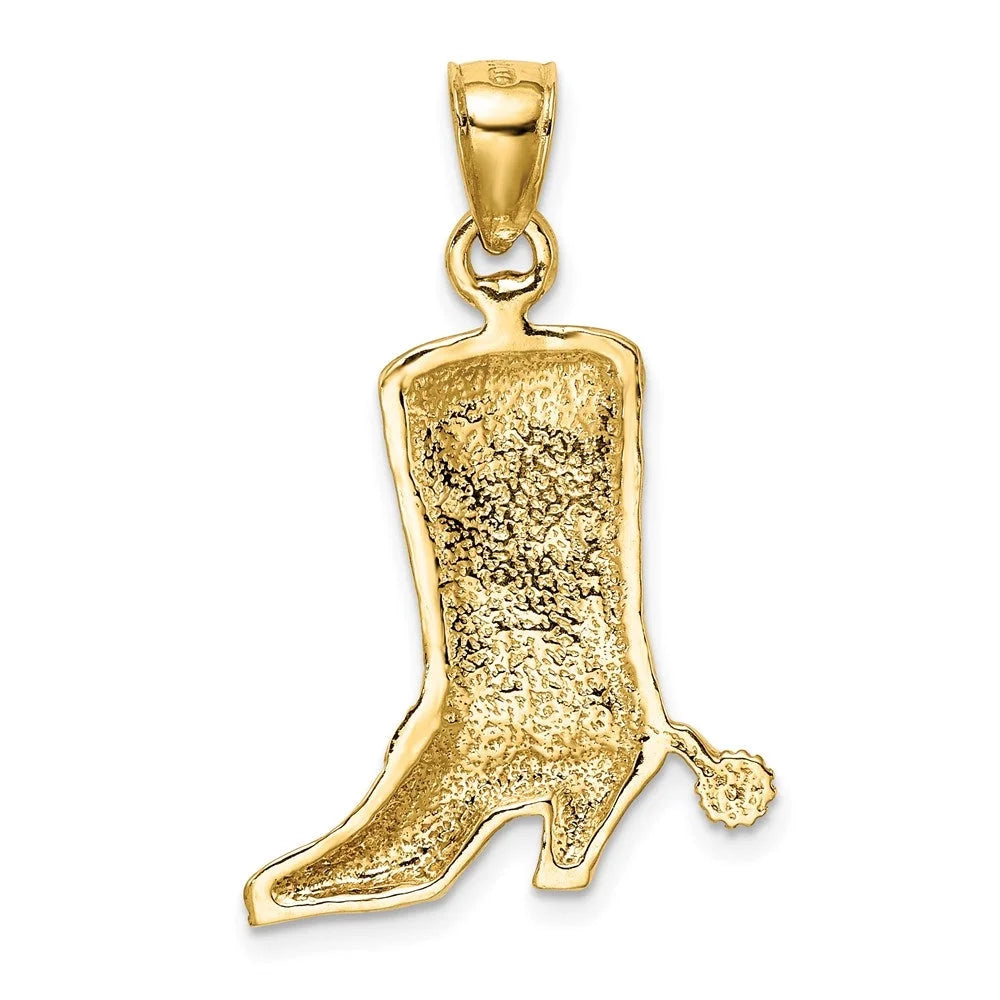14k Gold Cowboy Boot Charm M6108