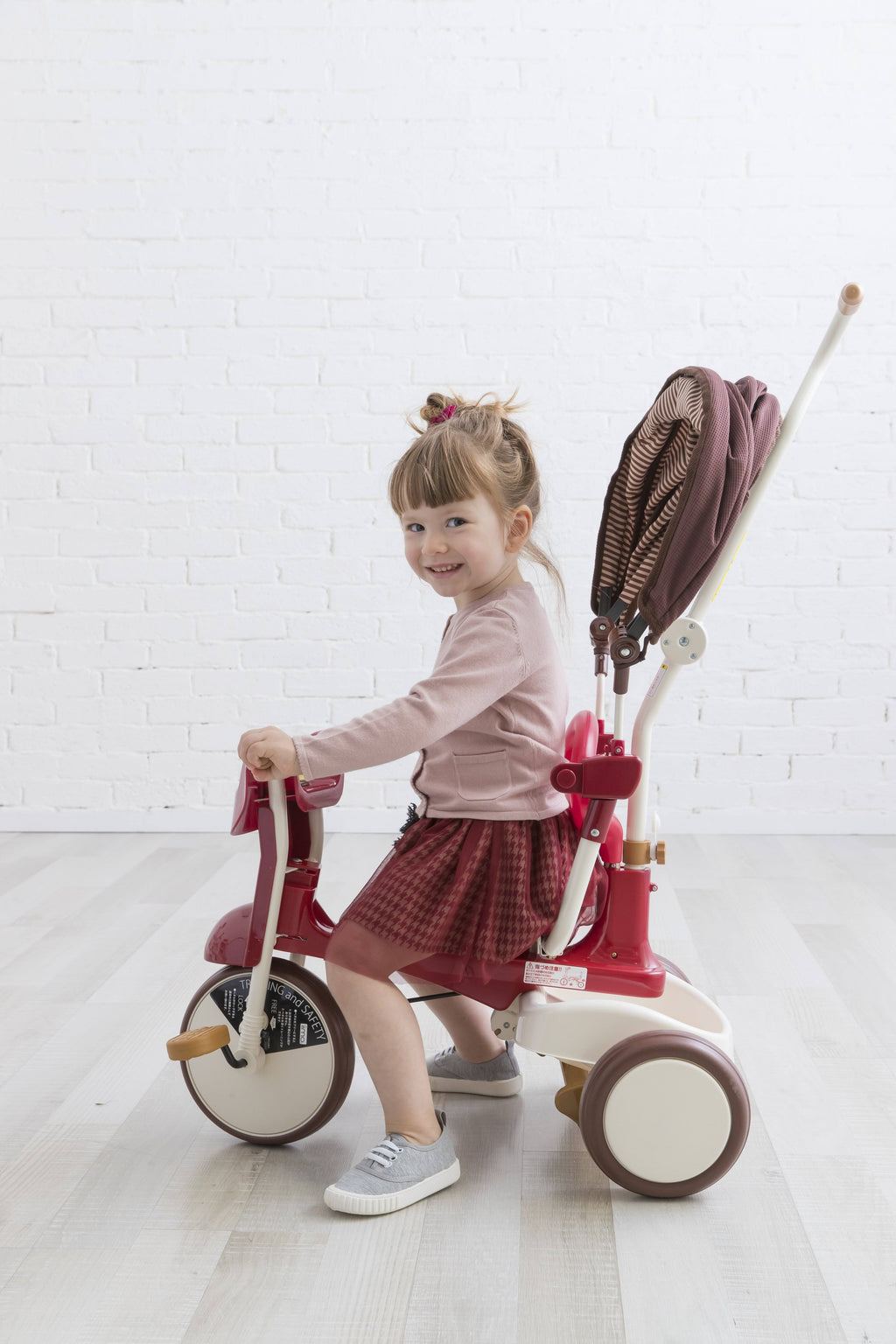 3-in-1 Folding Tricycle with Canopy White F9251