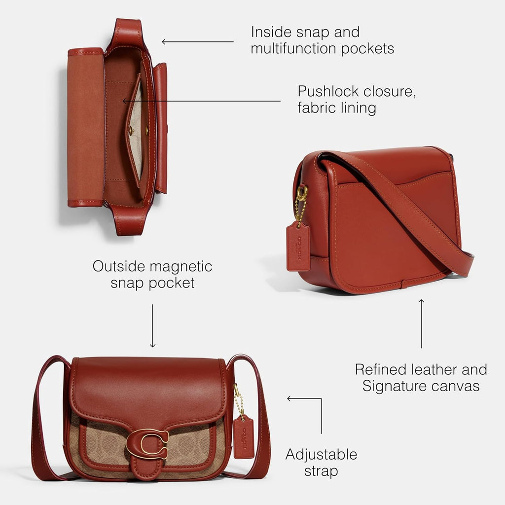Tan Rust Coated Canvas Messenger B9867