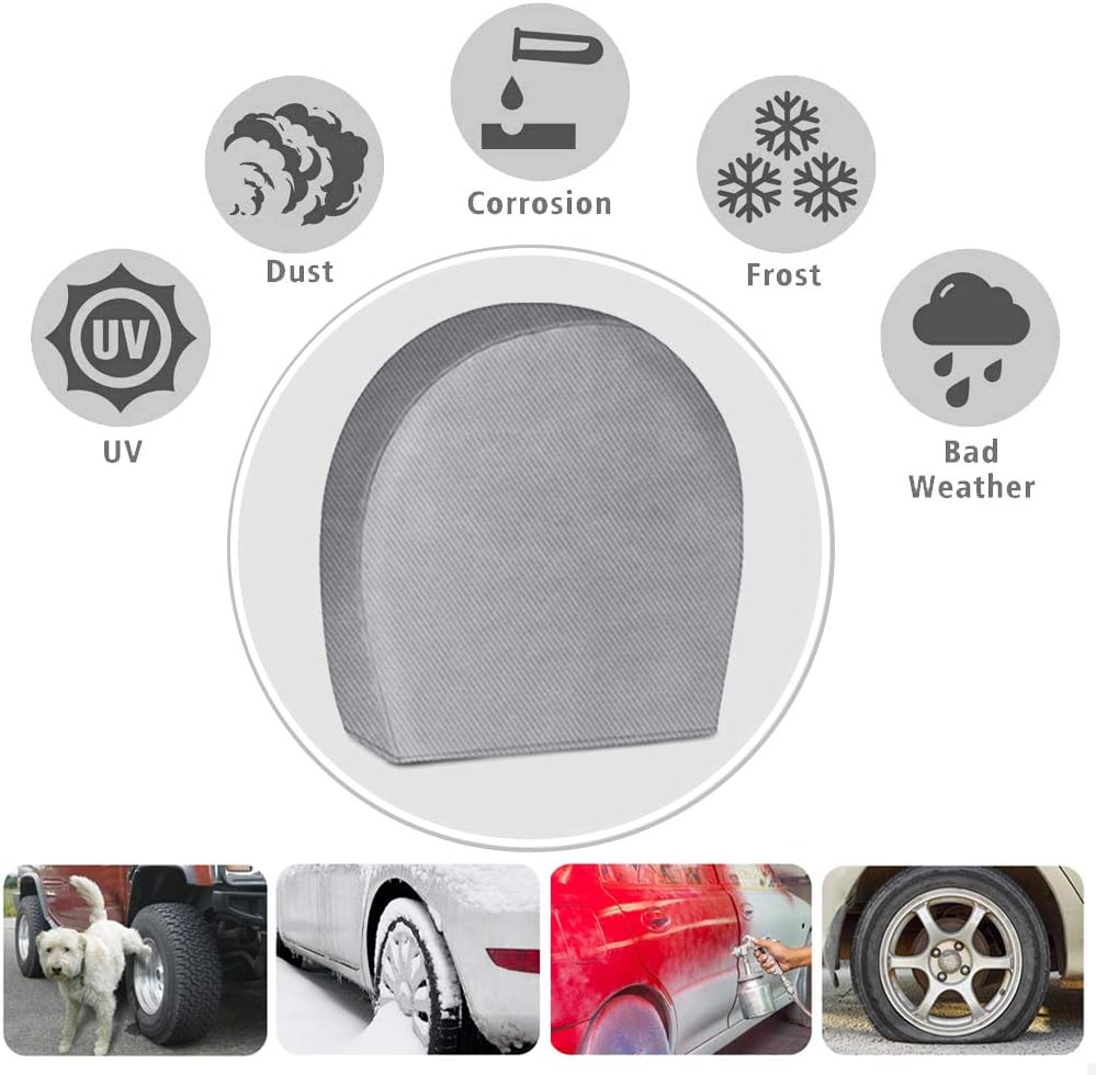 Set of 4 Extra Thick 5-ply Waterproof UV Coating Tire Covers S158564