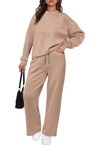 2 Piece Long Sleeve Pullover Tops And Long Pants Lounge Sets O563640