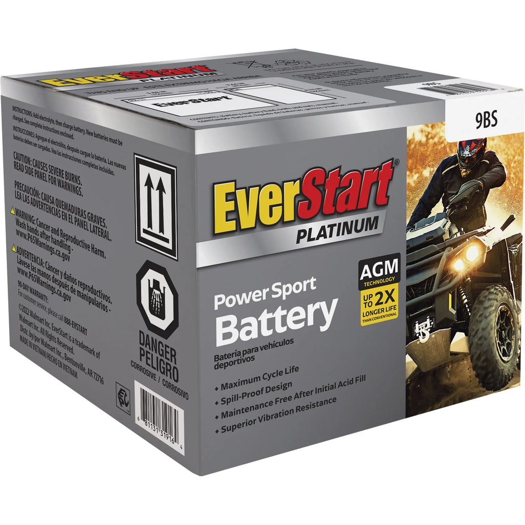 AGM Power Sport Battery Group Size 9BS 12 Volt 120 CCA X691377