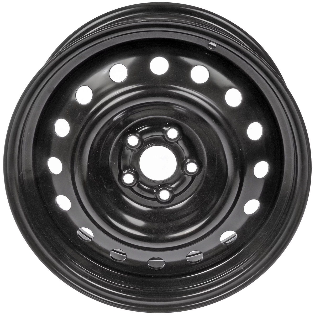 Steel 16 x 6.5-inch 5-Lug Black Wheel Rim U839350