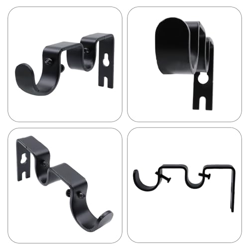 Gold Metal Curtain Rod Bracket 6 Pack for 1 Inch Curtain Rod O53818