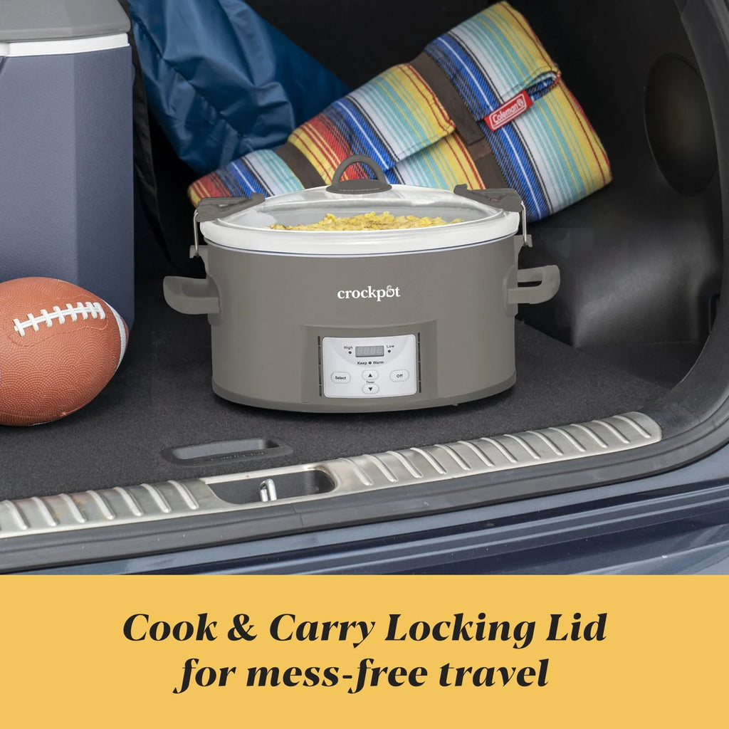 7-Quart Programmable Slow Cooker, Grey Q141