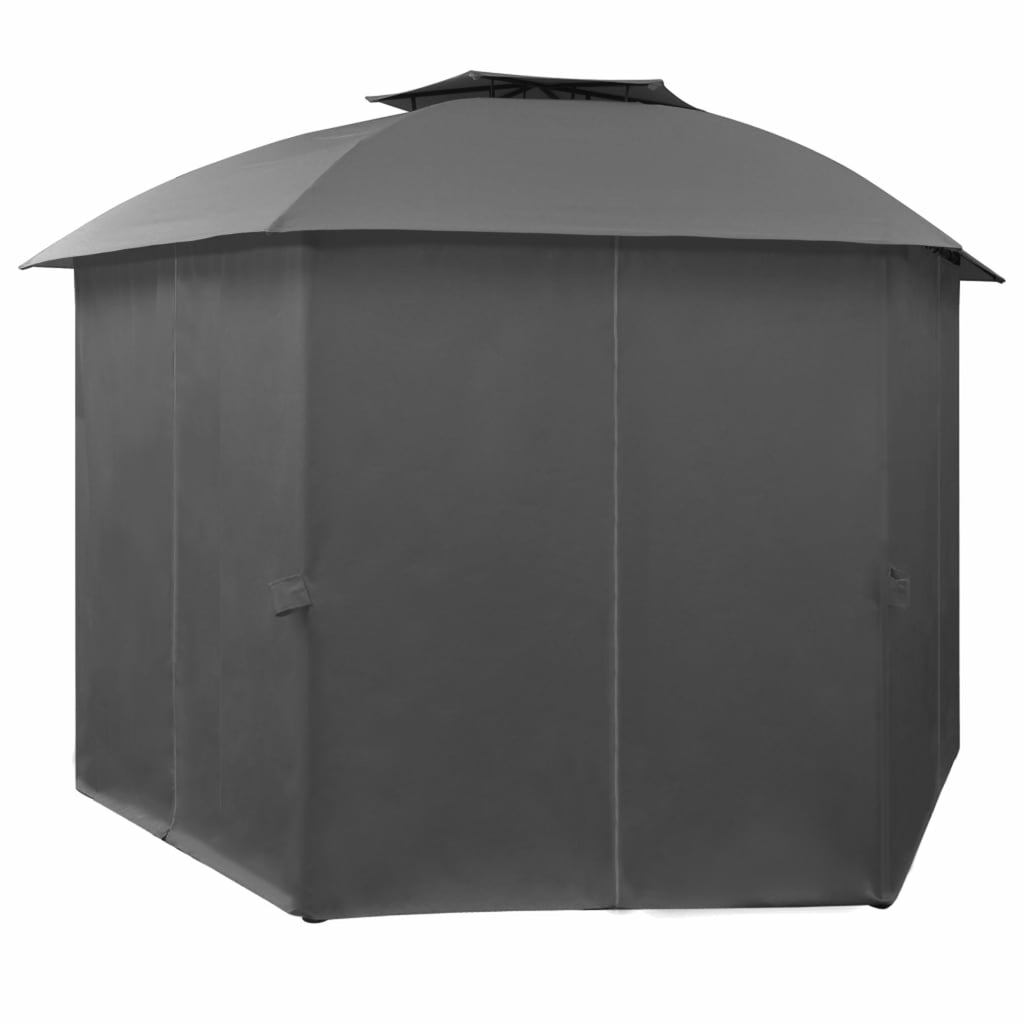 Hexagonal Garden Marquee Pavilion Tent with Curtains F32181