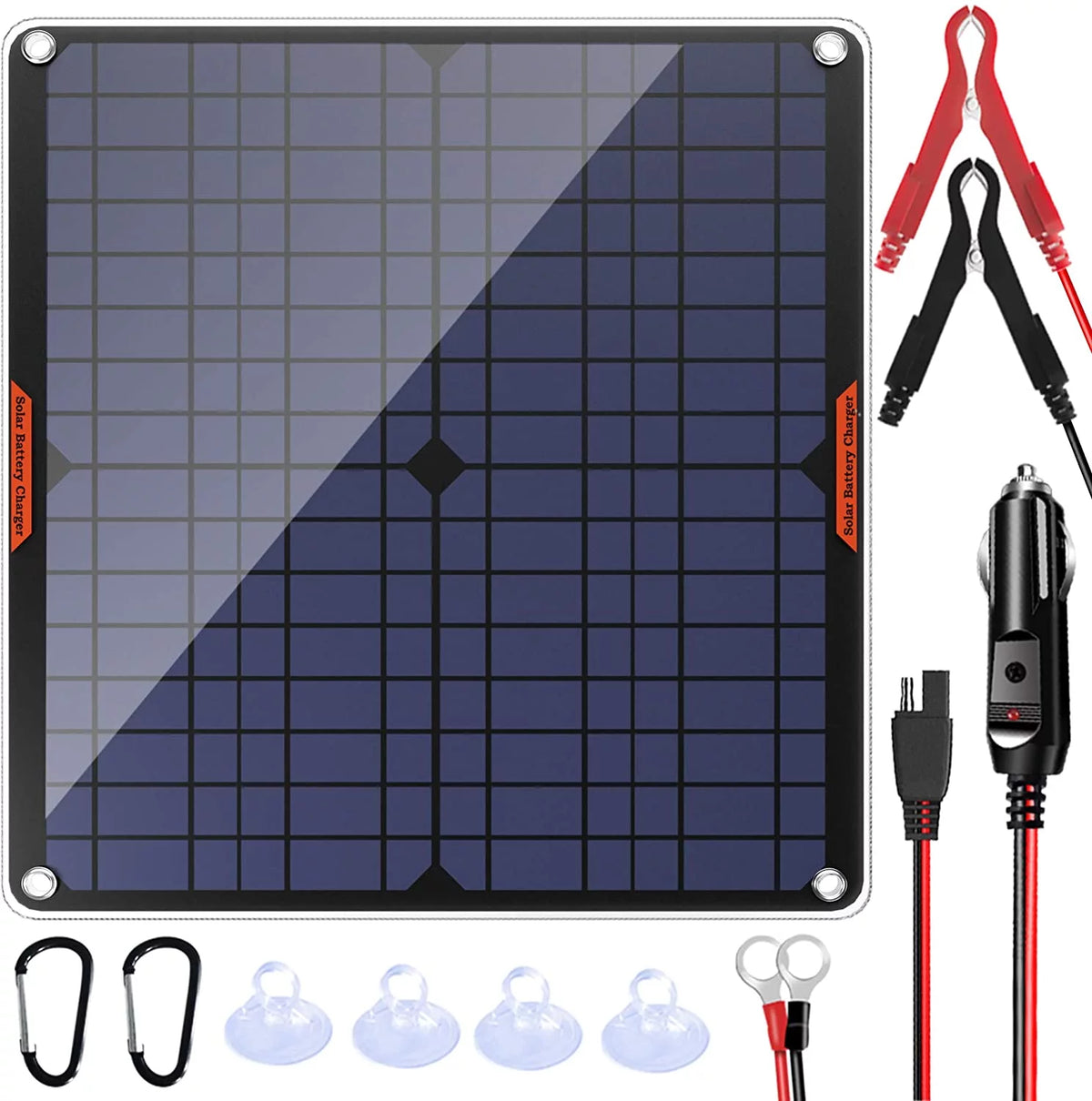 20W 12V Portable Waterproof Solar Car Battery Charger & Maintainer U10088