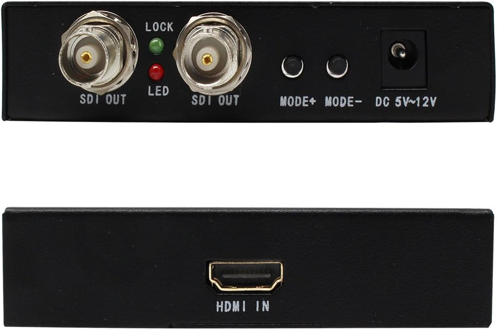HDMI to SDI Audio Video Converter with Two SDI Outputs, 1080P, Black, Pack of 2 C164337