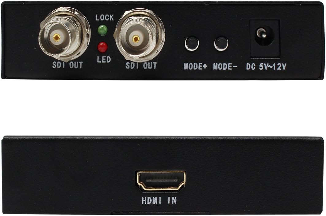 HDMI to SDI Audio Video Converter with Two SDI Outputs, 1080P, Black, Pack of 2 C164337