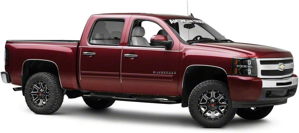 Black 4-Inch Oval Bent End Side Step Bars S4602