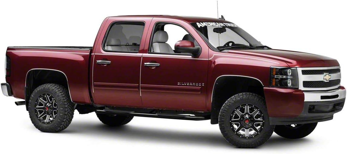 Black 4-Inch Oval Bent End Side Step Bars S4602
