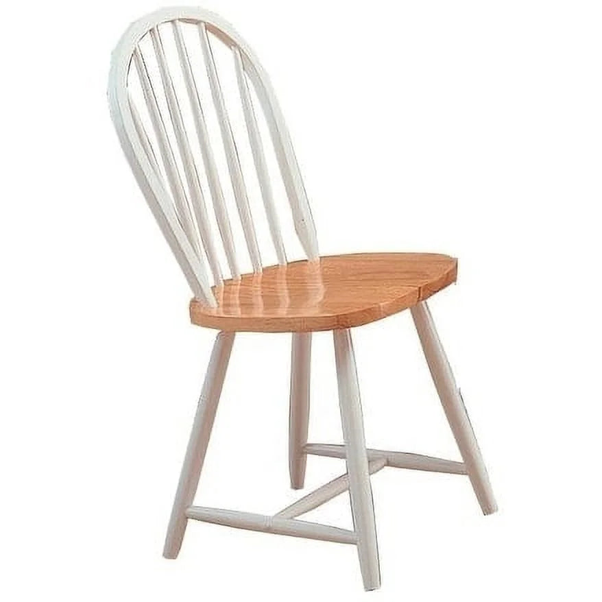 White and Brown Dining Chair Set of 4 D50545