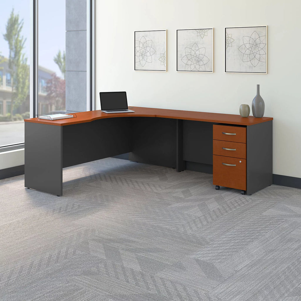 72 in. Corner Desk with Return & Mobile File Cabinet H851