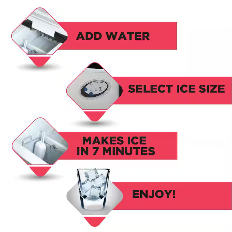 48 lb. Freestanding Stainless Steel Ice Maker Z9466