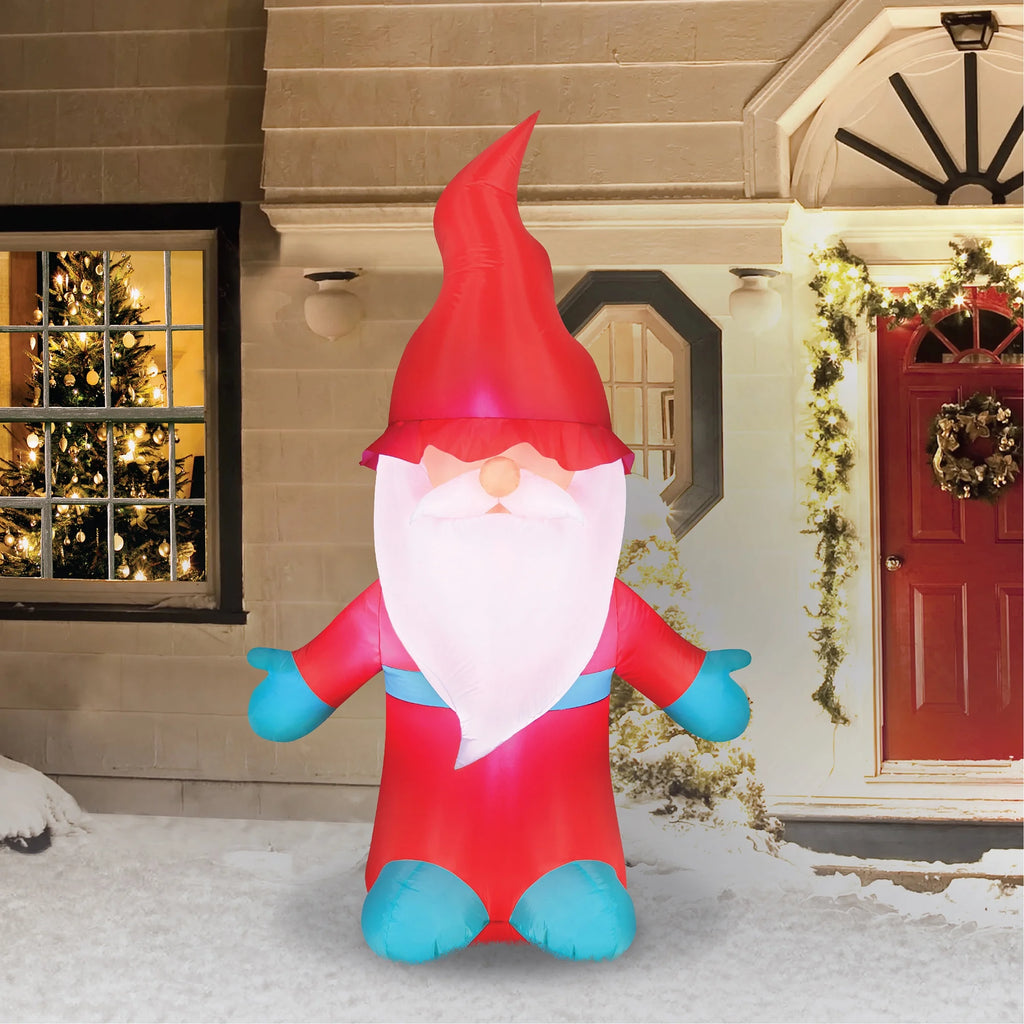 Red Inflatable Christmas Gnome 6 FT T5616