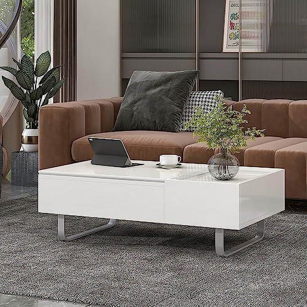 Lift Top Coffee Table with Hidden Compartment and Drawer U6609