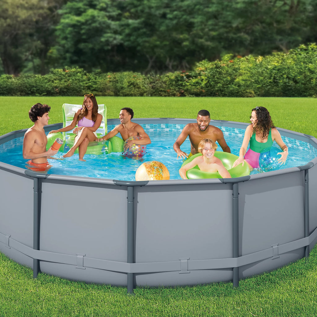 14 ft Round Metal Frame Above Ground Swimming Pool O718194