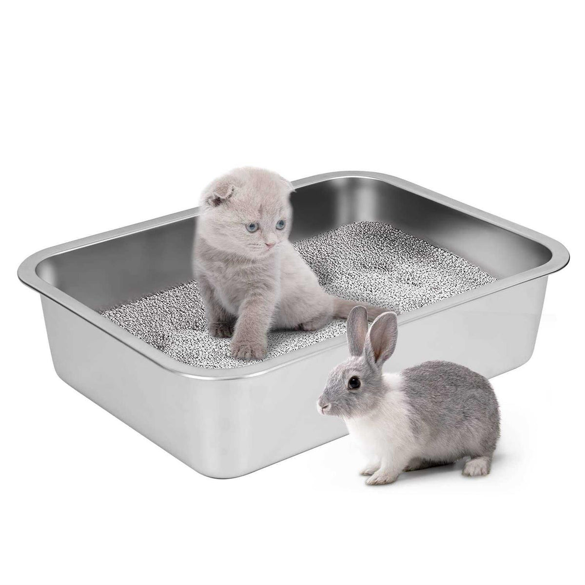 Stainless Steel Cat Litter Box J384