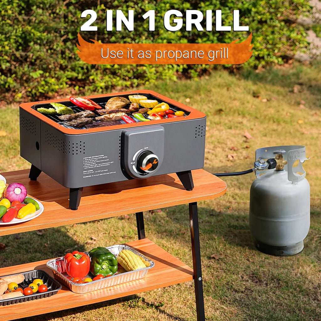 Portable Propane Grill with Gas Regulator & Adaptor C655