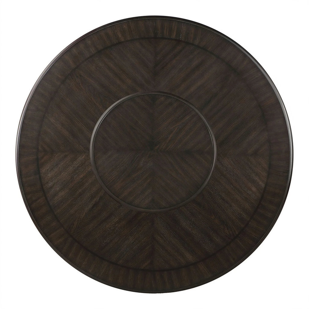 Round Wood Dining Table with Bottom Shelf T246360