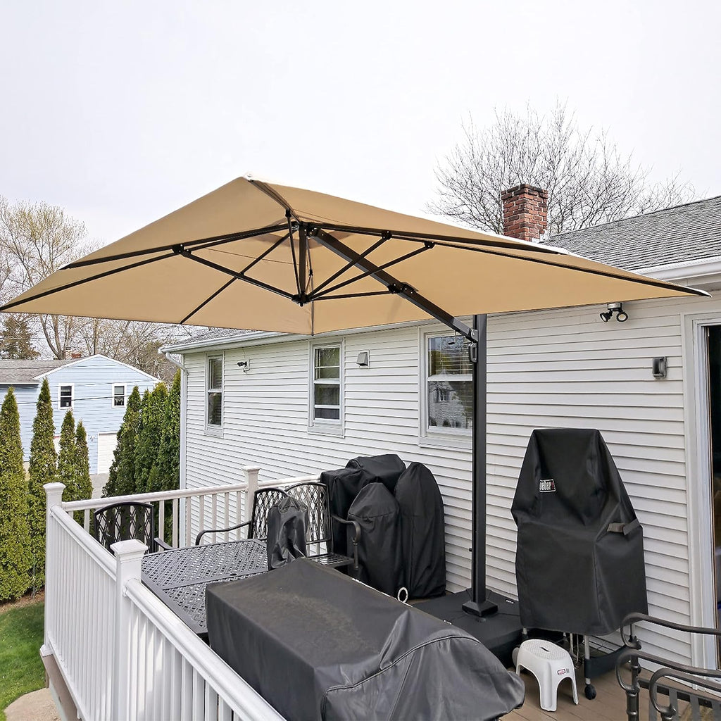 Grey Offset Patio Umbrella O502