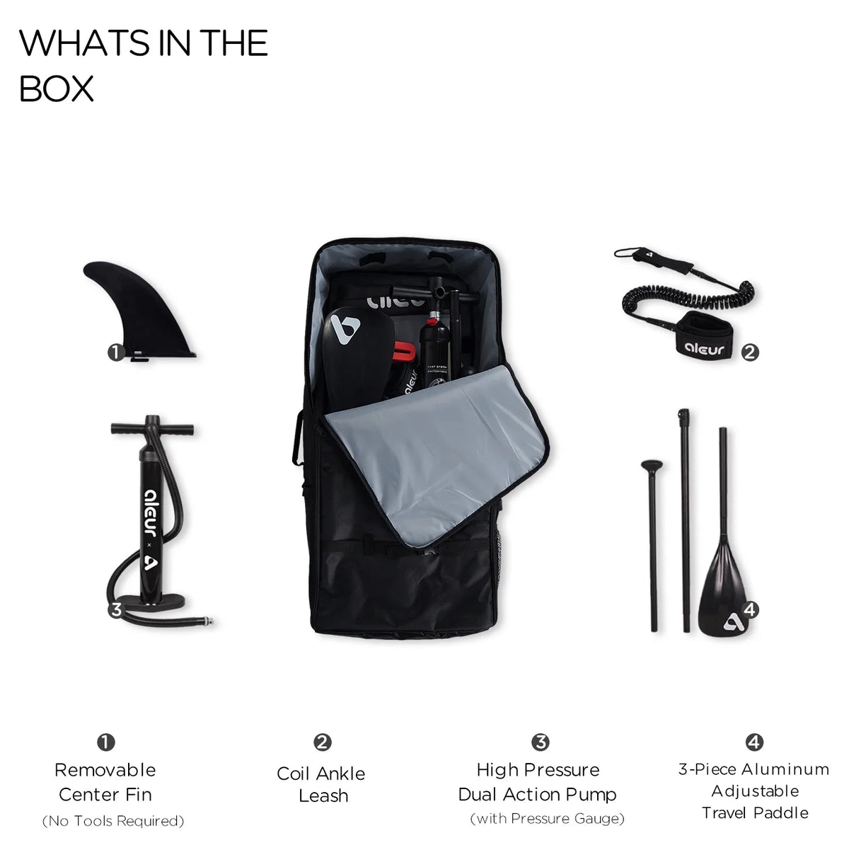 Inflatable Stand Up Paddle Board Package with Backpack, Leash, Paddle and Hand Pump U734