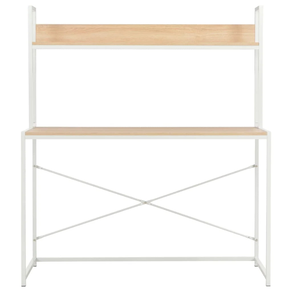 White and Oak Computer Desk K36911