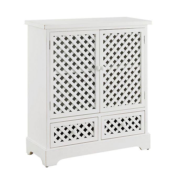 White 2-Door Storage Cabinet D8675
