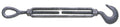 Turnbuckle, hook/eye, 1/2x12 inch Z249