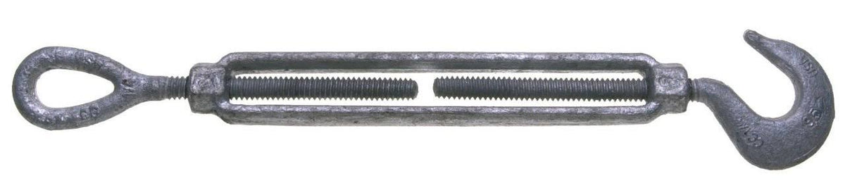 Turnbuckle, hook/eye, 1/2x12 inch Z249