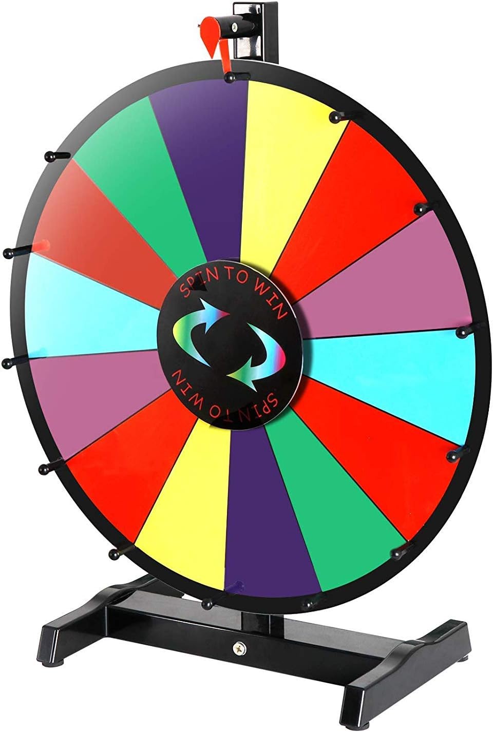 14 Slots Color Customized Spinning Prize Wheel with Dry Erase Marker Pen I87179