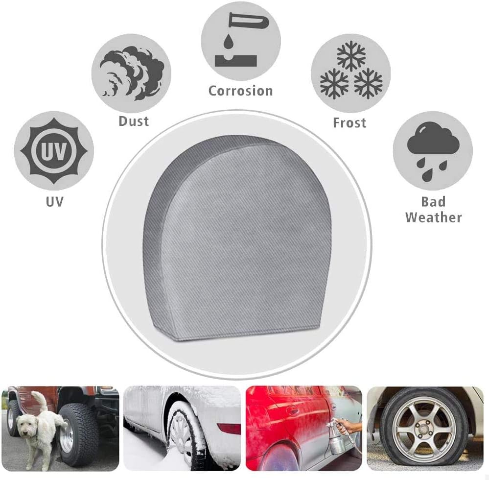 Set of 4 Extra Thick 5-ply Waterproof UV Coating Tire Covers S158564