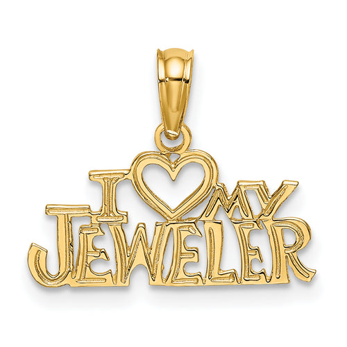 10K Yellow Gold Pendant Charm with Rope Chain Necklace 18'' L748