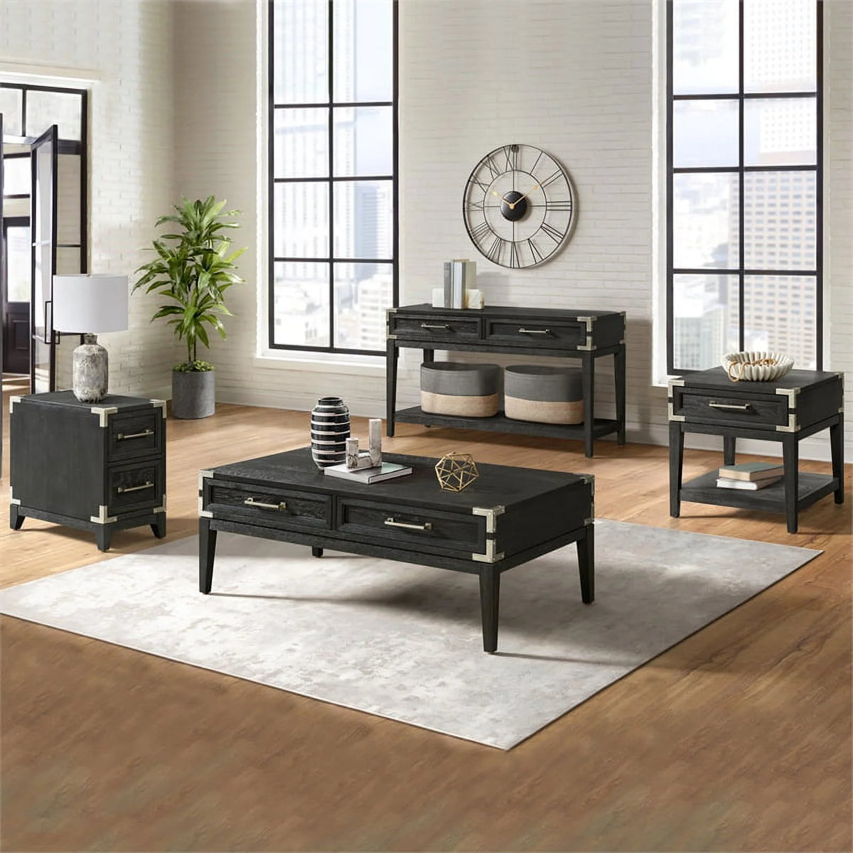 Black Wood End Table H933