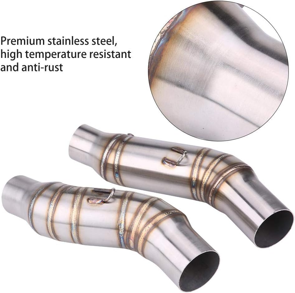 1 Pair 51mm Motorcycle Exhaust Mid-Pipe Link Pipe P170649