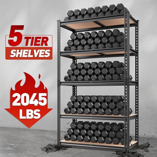 5 Tier Heavy Duty Adjustable Metal Storage Shelves Z3702