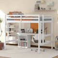 Full Size Loft Bed with Desk and Storage D853