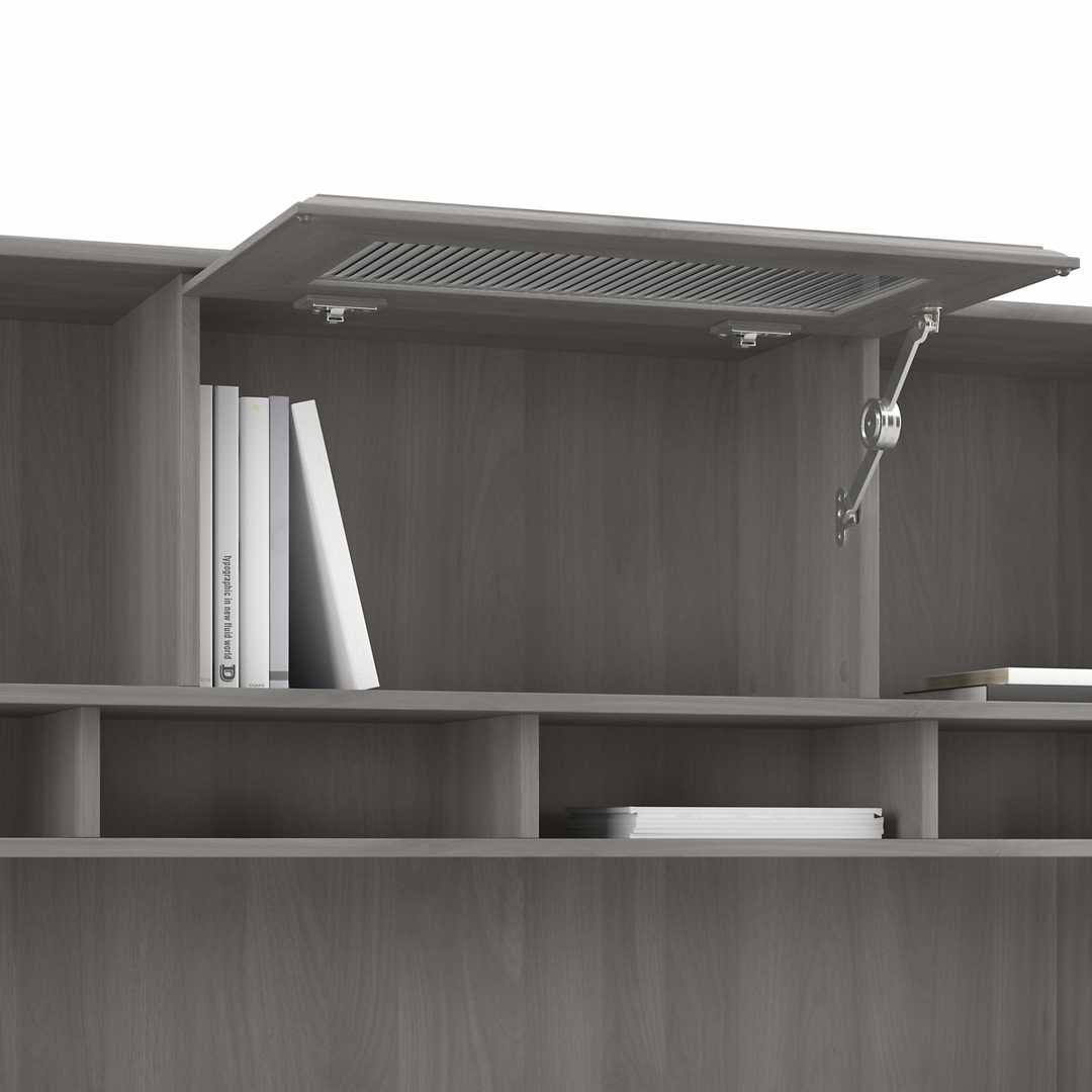 60W Hutch Linen White Oak H6893