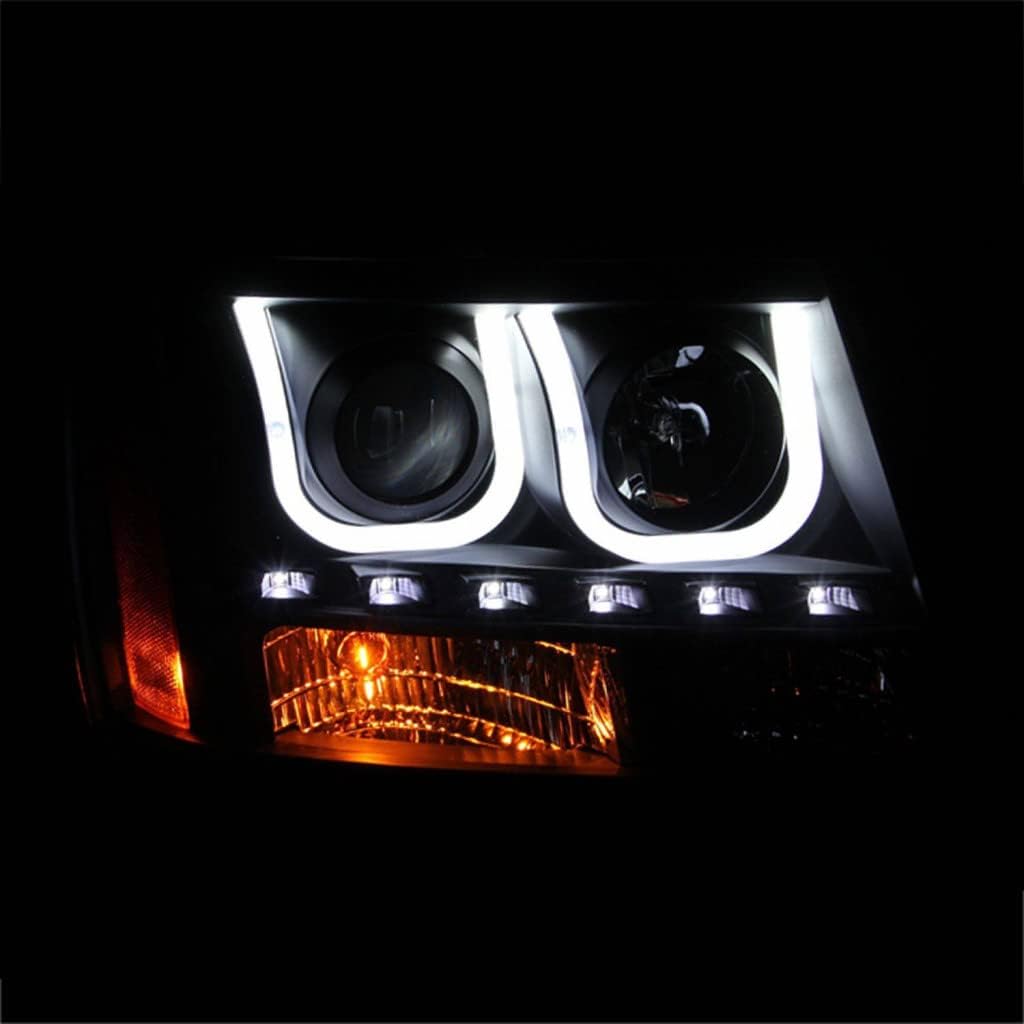 Projector Headlights with U-Bar Black C1493