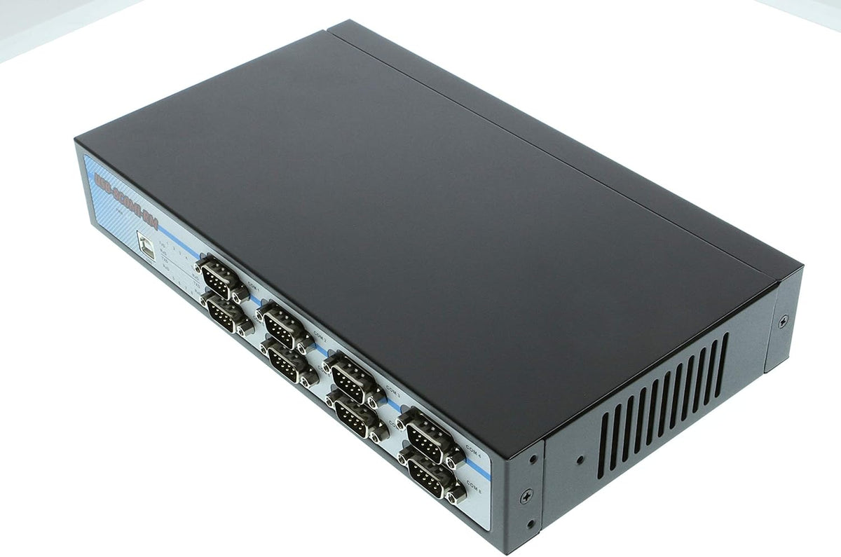 USB to Octal RS-232/422/485 Adapter Metal Case with DIN-Rail D1059