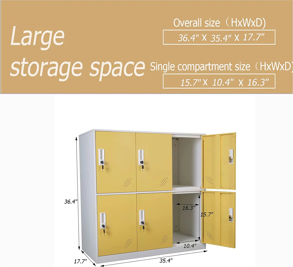 Office and School Locker Cabinet Organizer with Lock W845863