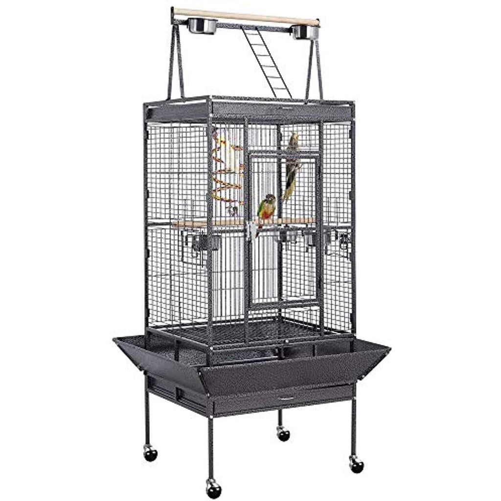 Wrought Iron Rolling Large Parrot Bird Cage I399